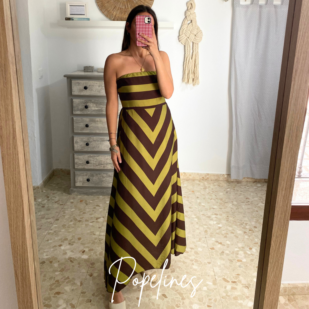 Vestido listas chocolate