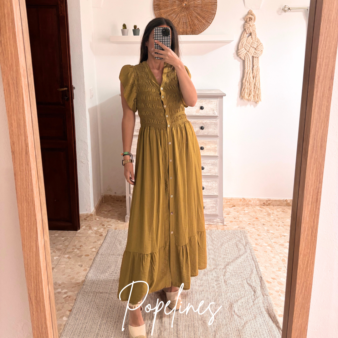 Vestido Kenia ocre