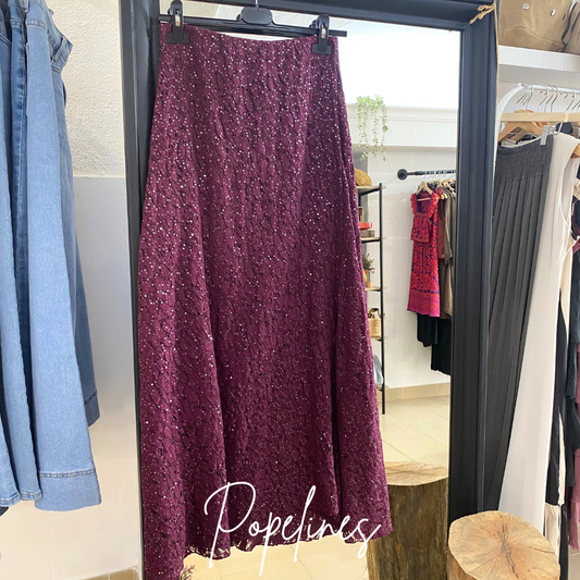 Falda lentejuelas morada