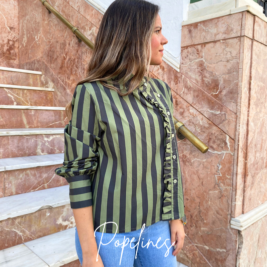 Blusa listas verdes
