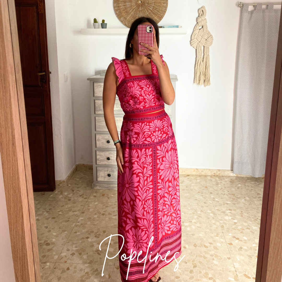 Conjunto Florencia rosa