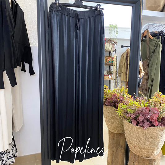 Pantalón satinado negro