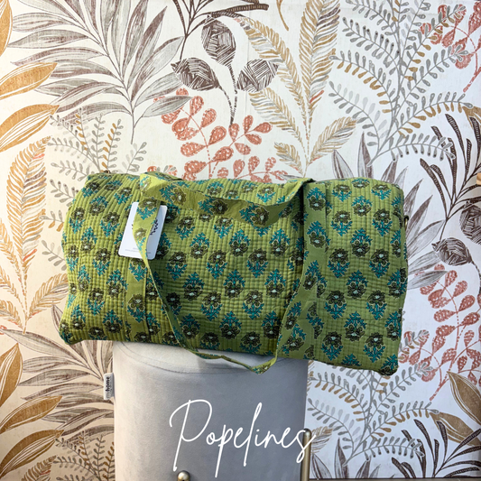 Bolso de viaje estampado verde