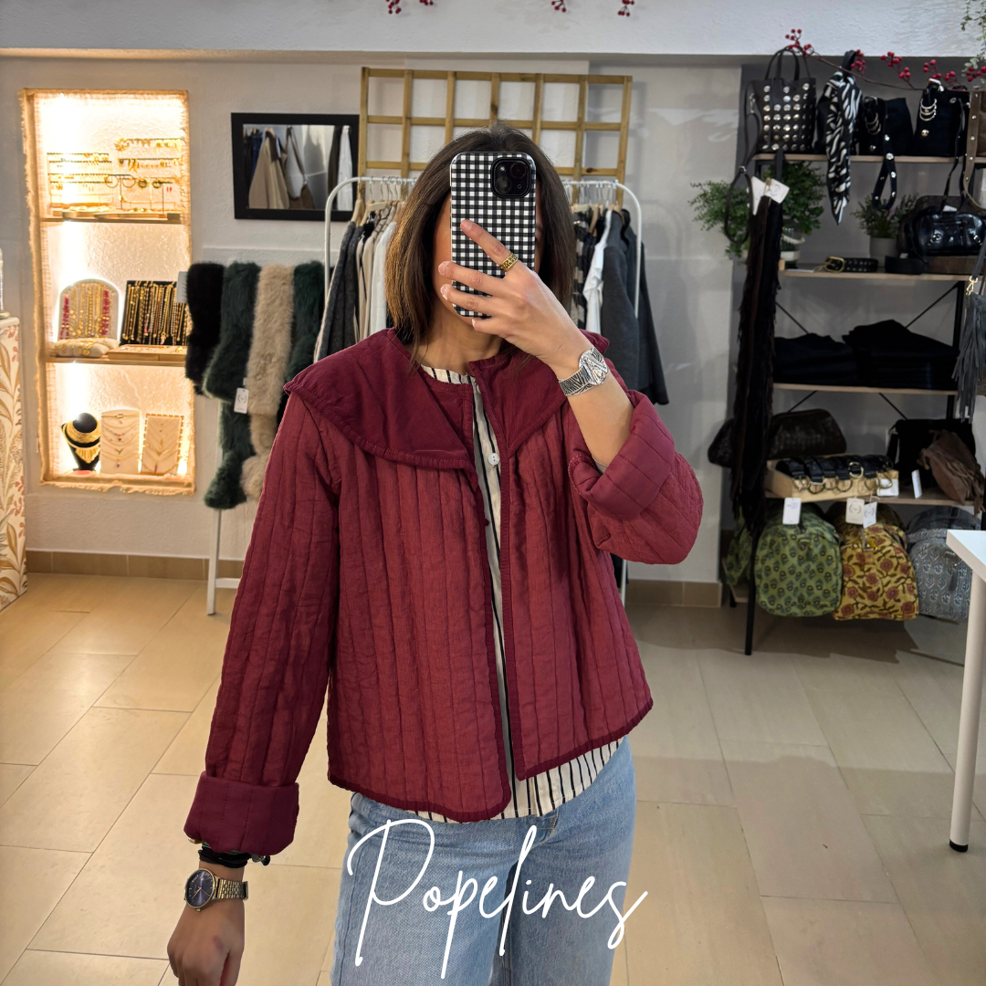 Chaqueta acolchada cereza