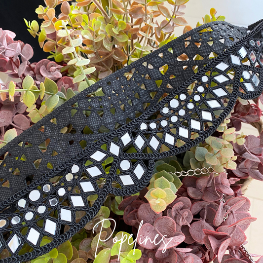 Cinturón cristalitos negro 1