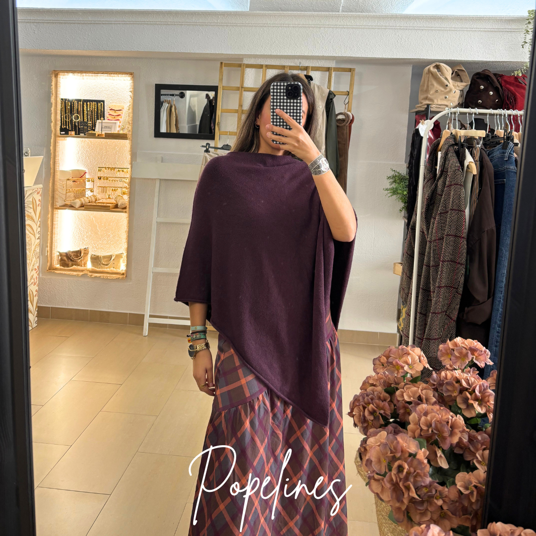 Capa punto berenjena