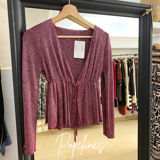 Top brillo frambuesa