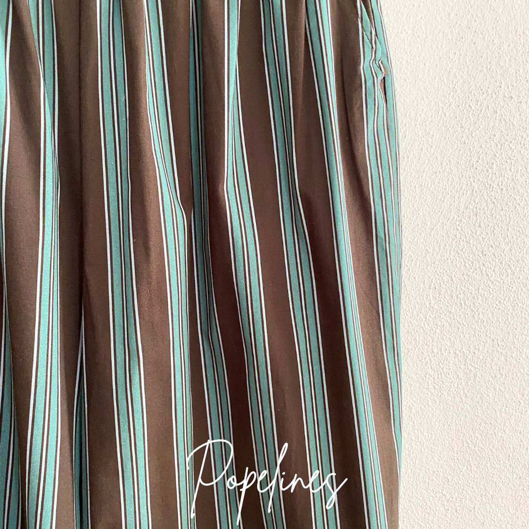 Pantalón bombacho listas chocolate