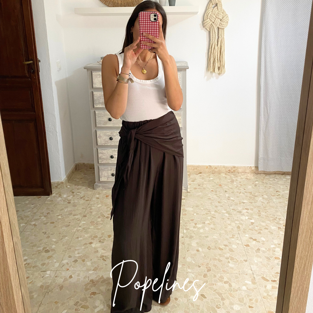 Pantalón pañuelo chocolate