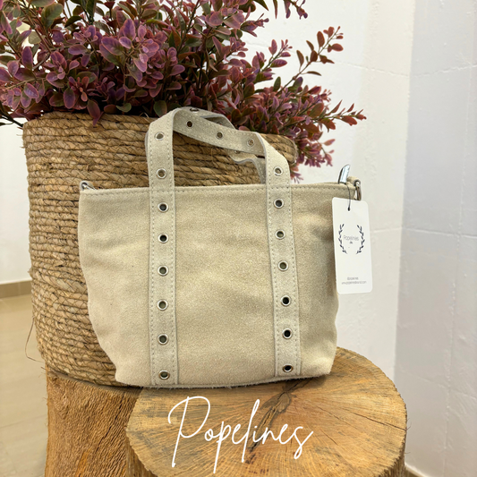 Bolso Paola beige.