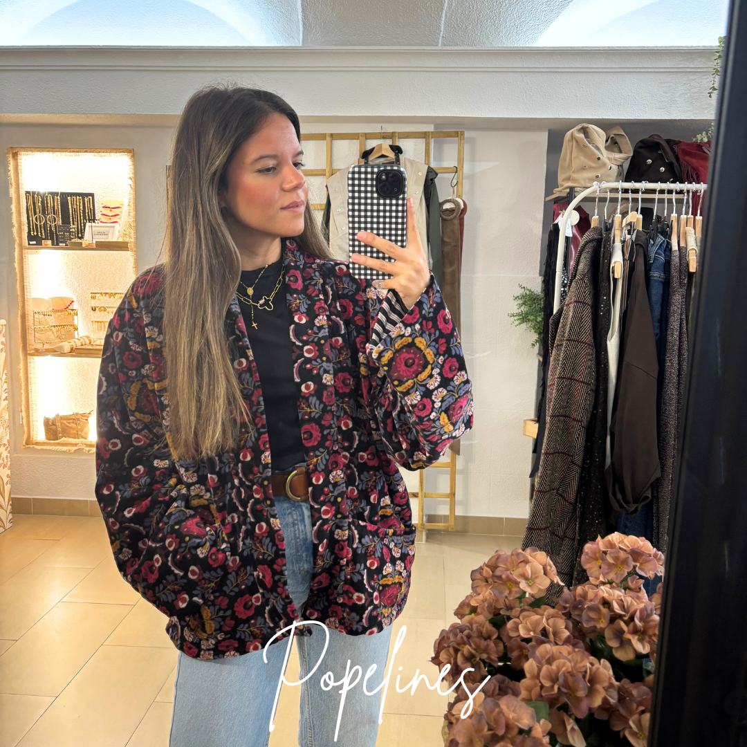 Kimono estampado flores