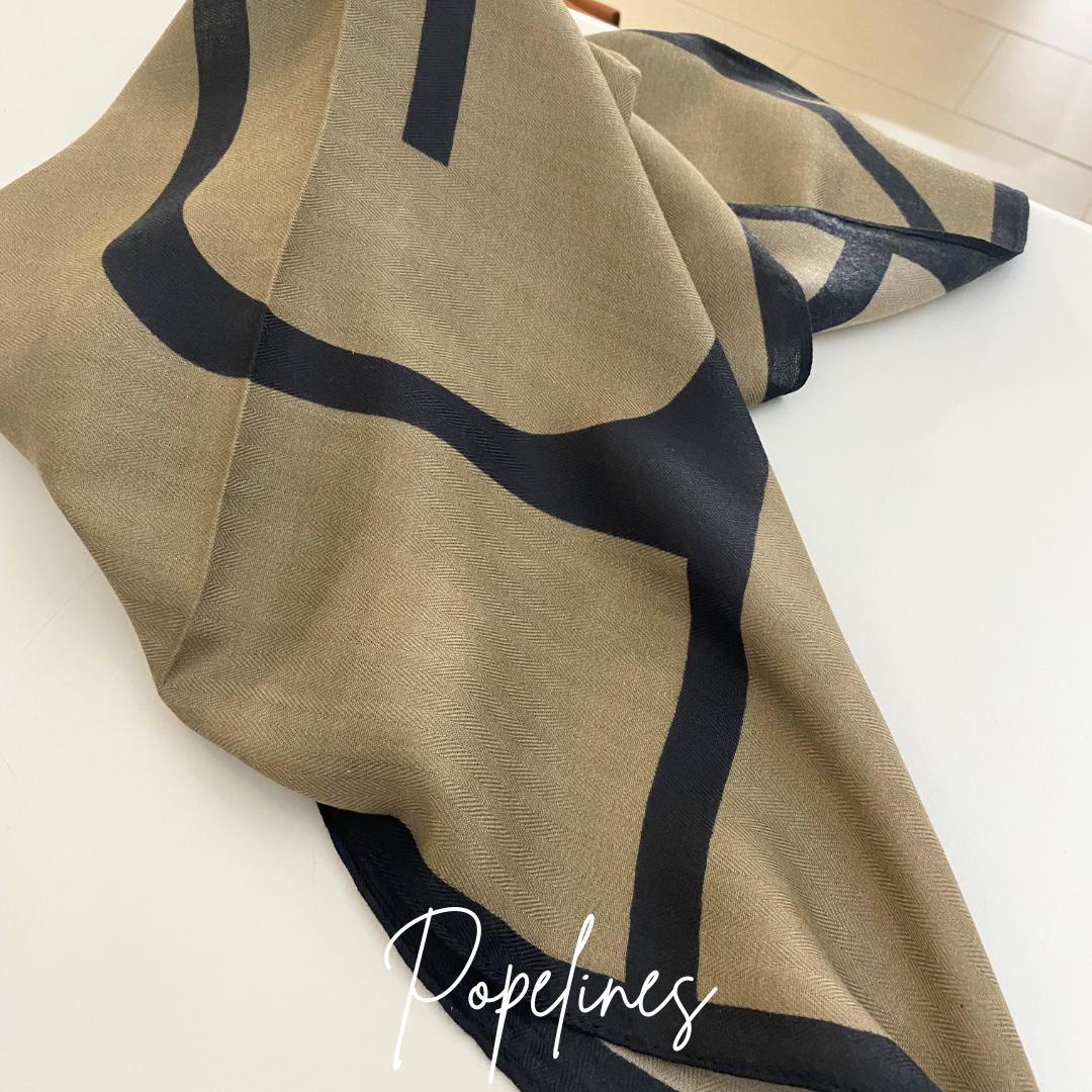 Pañuelo estampado verde/negro