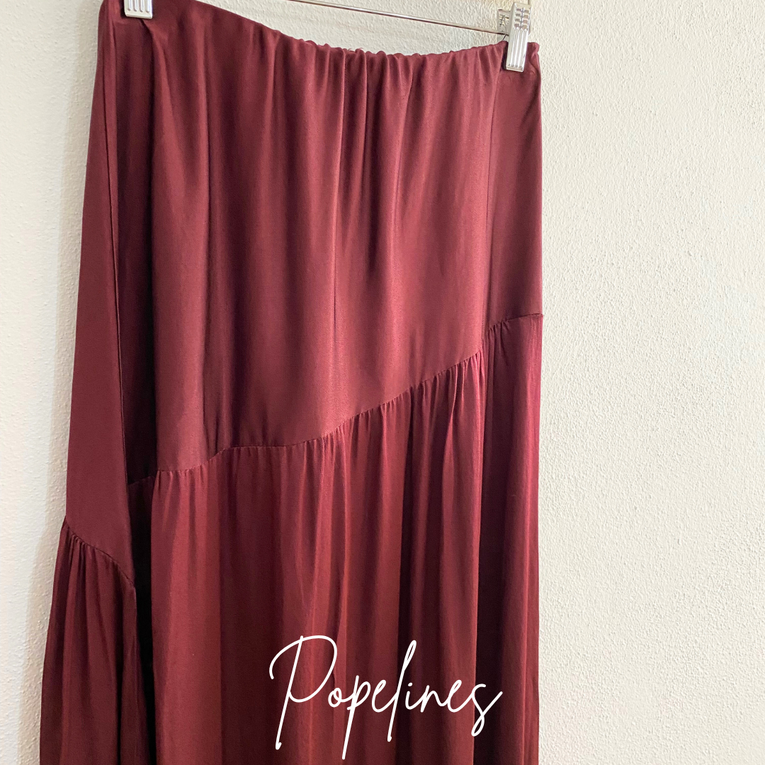 Falda Lola satinada vino