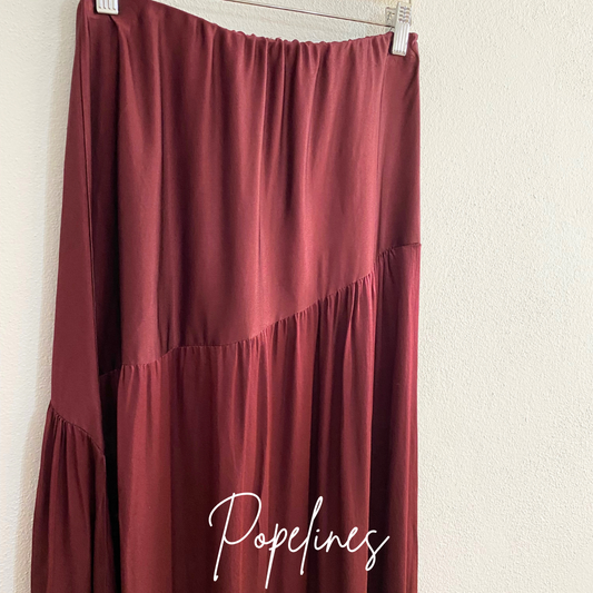 Falda Lola satinada vino