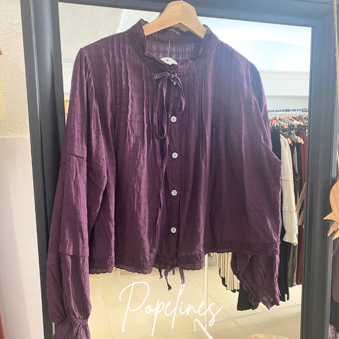 Blusa Fon burdeos