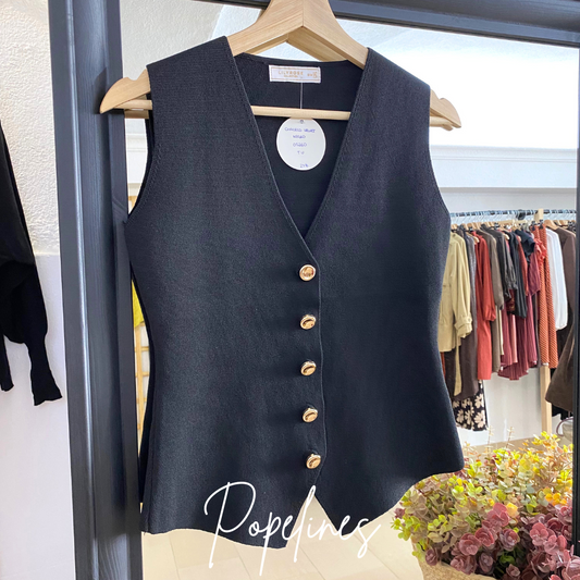 Chaleco Velvet negro