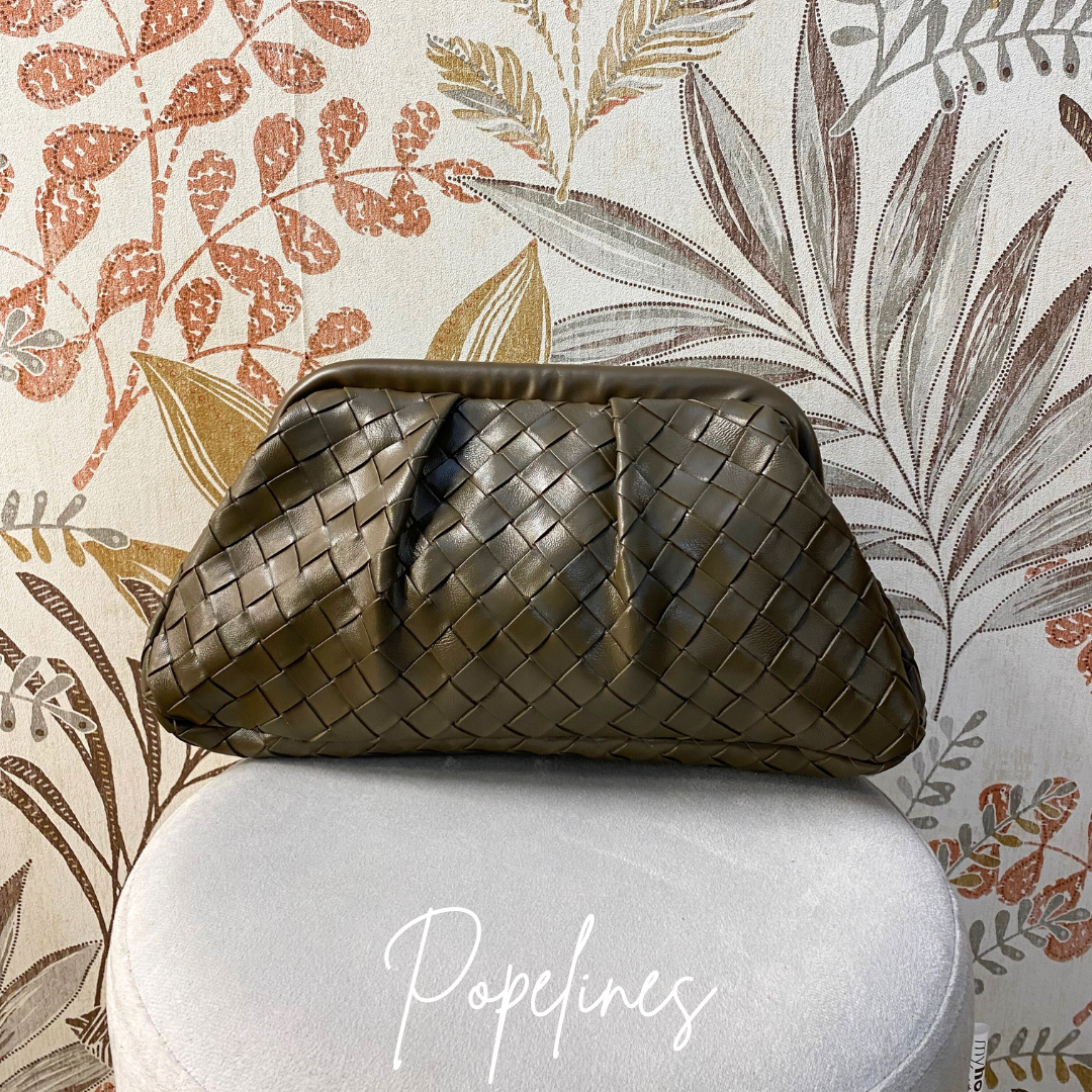 Bolso trenzado verde