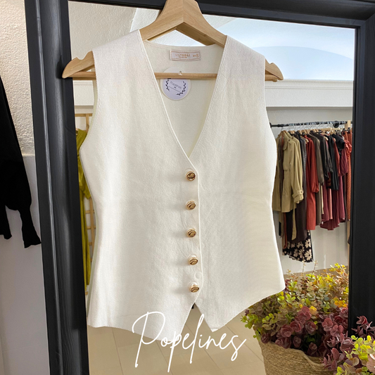Chaleco Velvet blanco