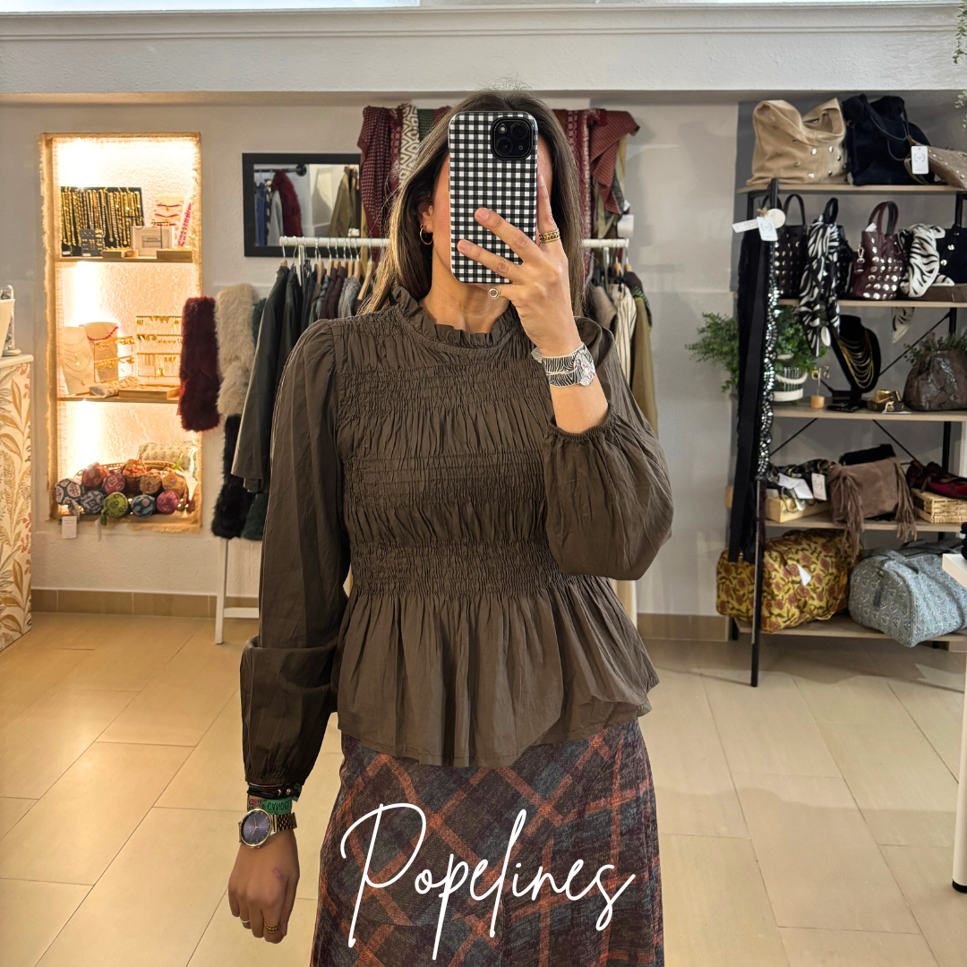 Blusa Cáceres marrón