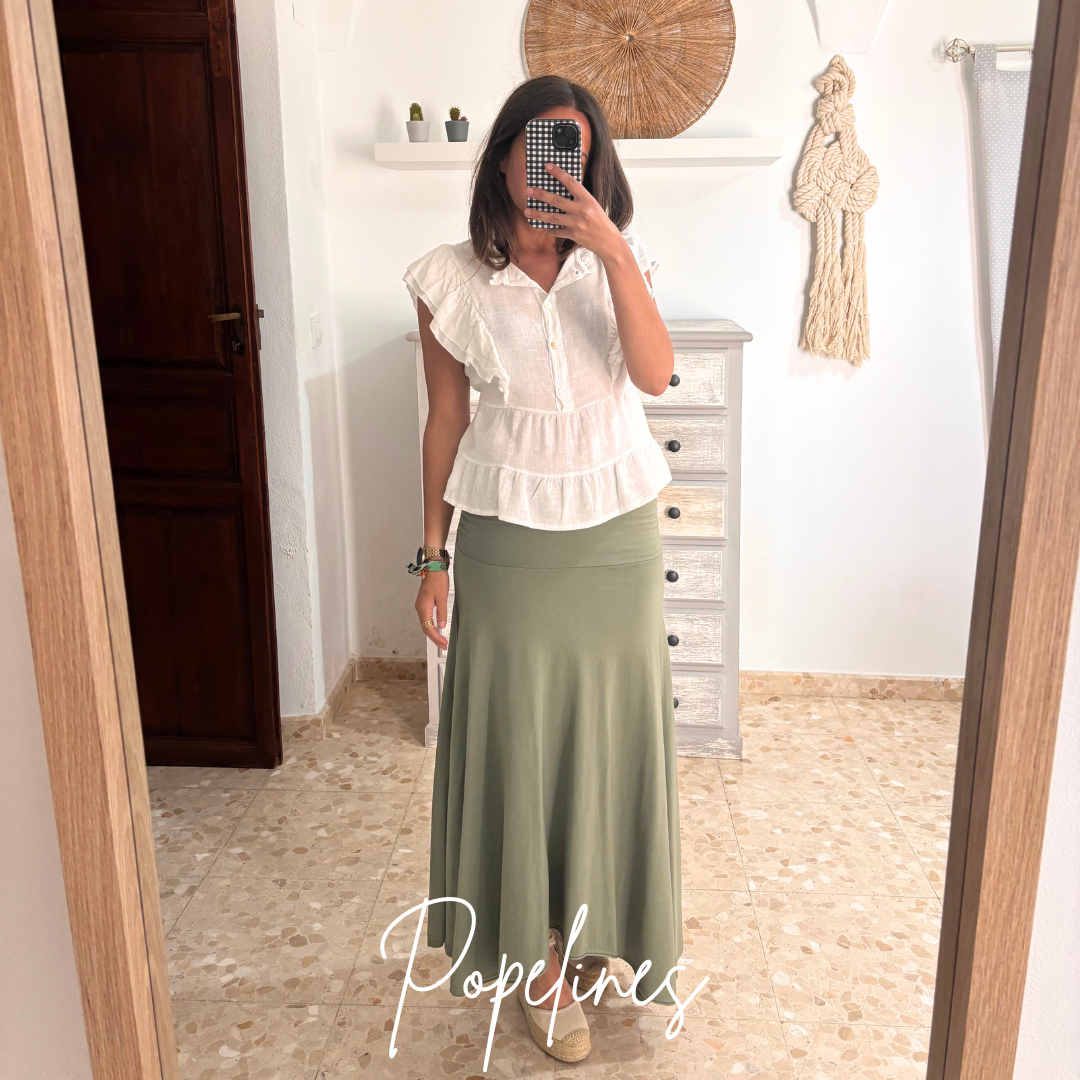 Falda punto verde