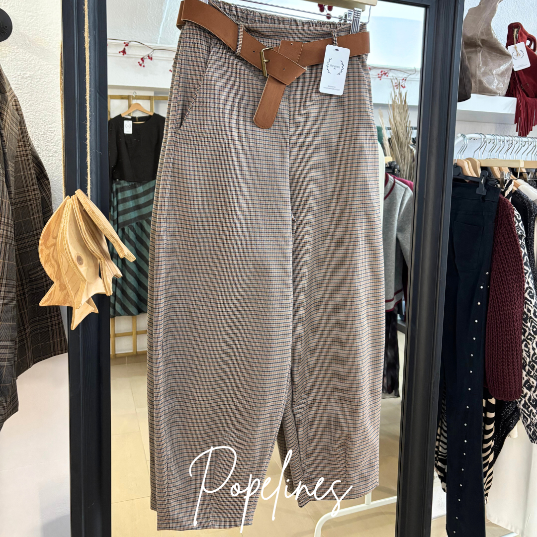 Pantalón pata de gallo chocolate