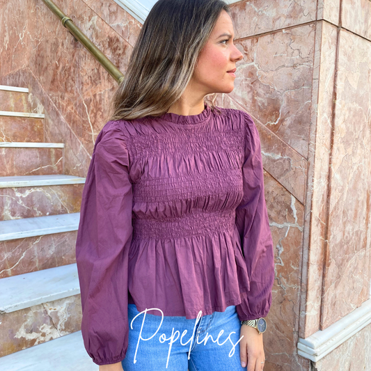 Blusa Rocío burdeos