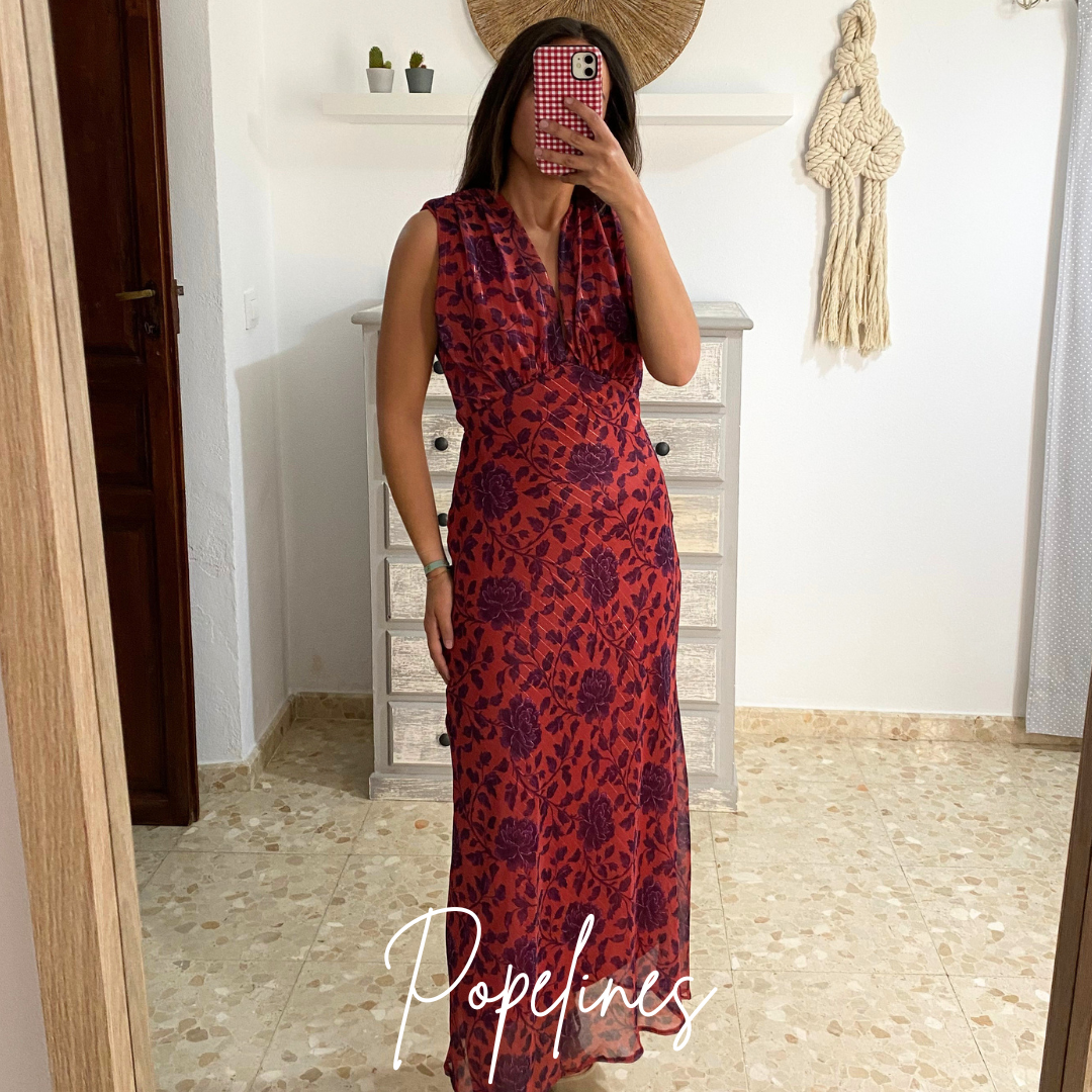Vestido Alejandra teja