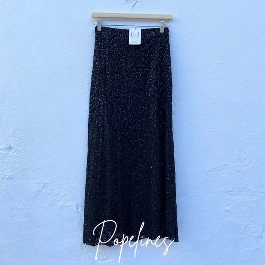 Falda lentejuelas negra