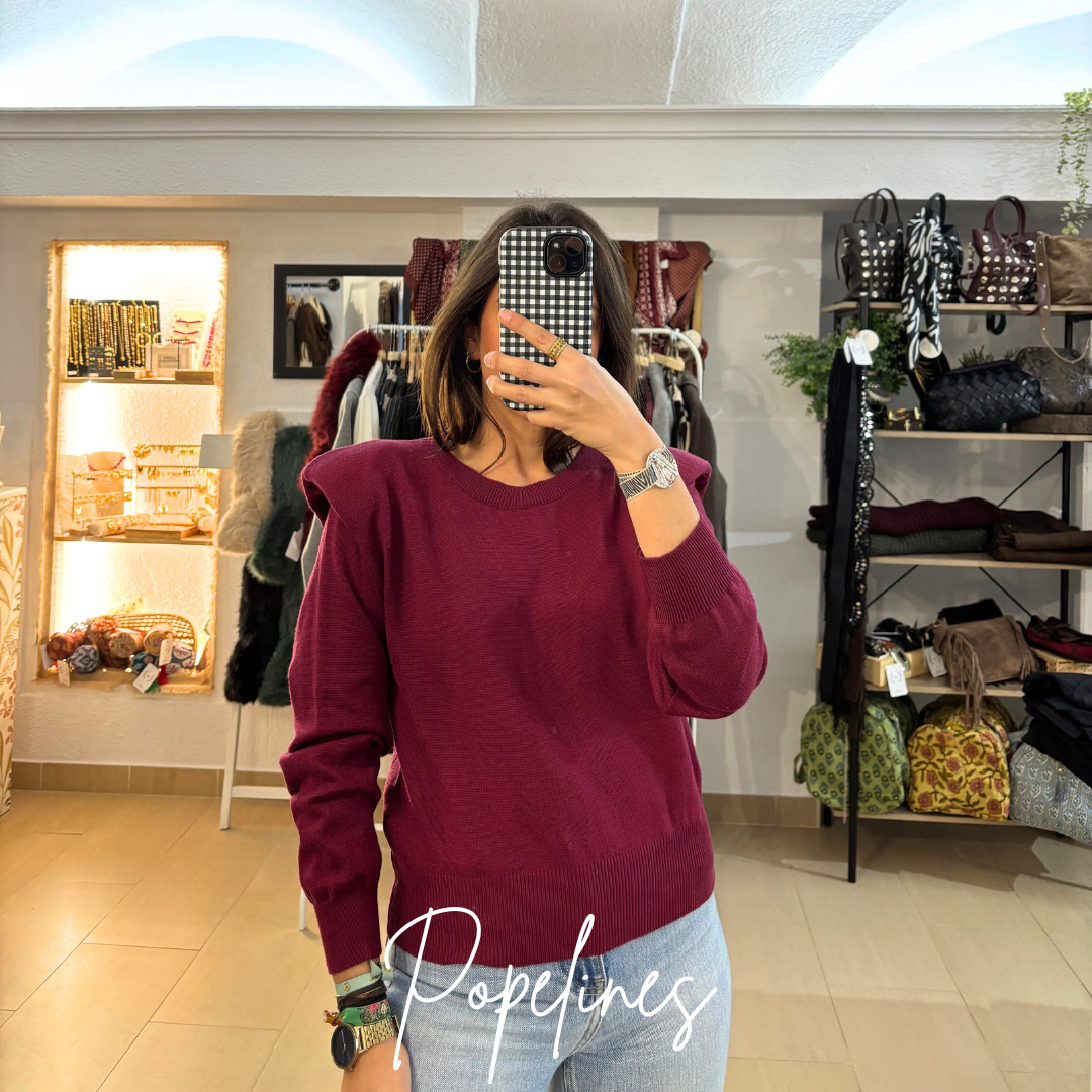 Jersey hombrera granate