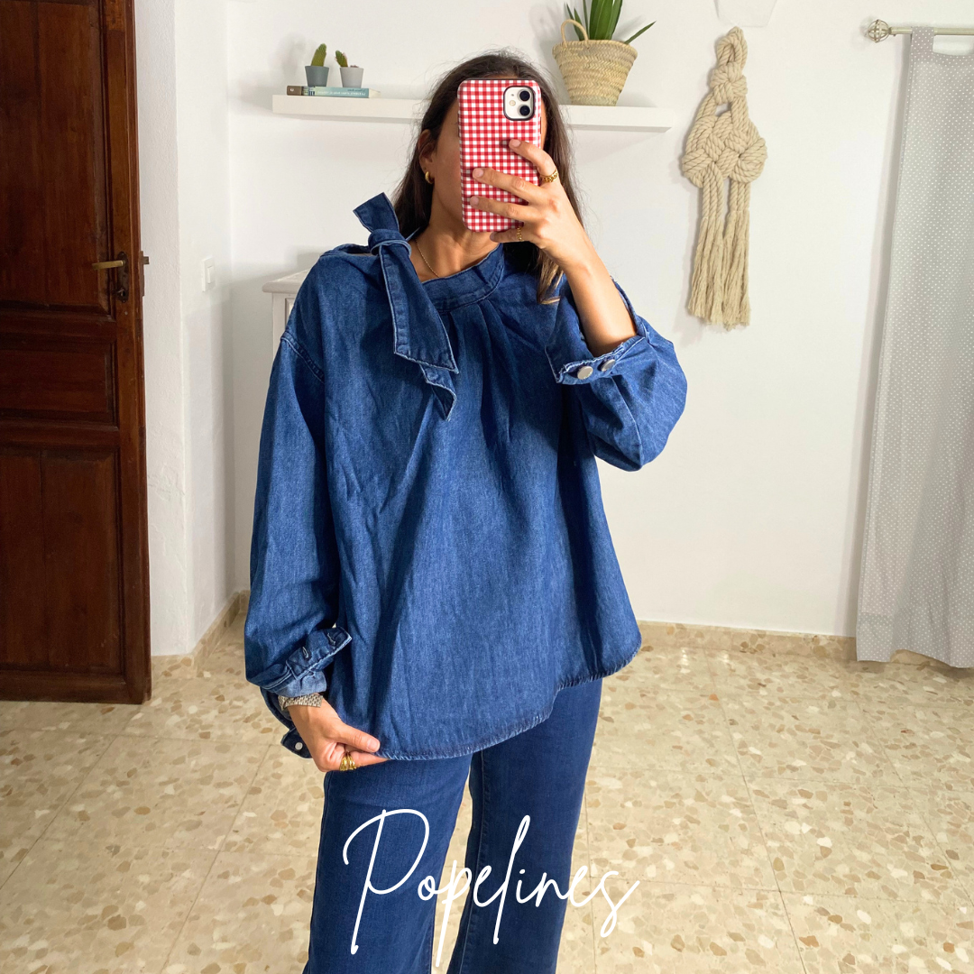 Blusa denim lazada
