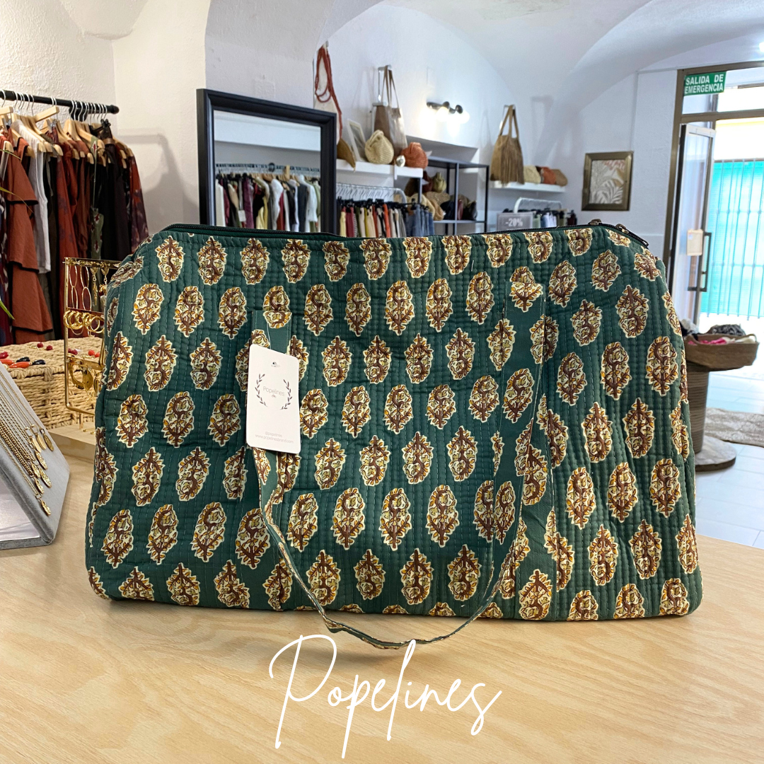 Bolso de viaje estampado petróleo