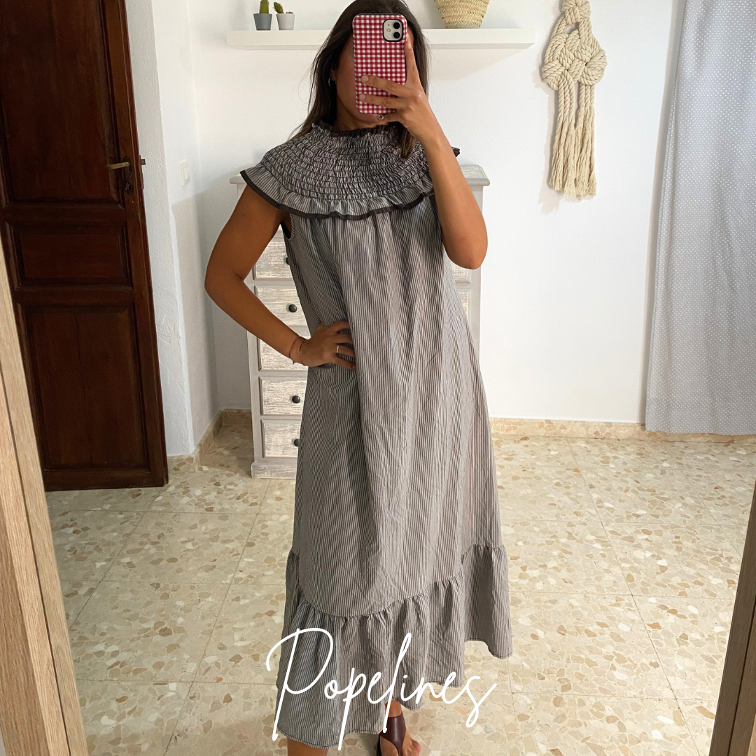 Vestido cuello chocolate