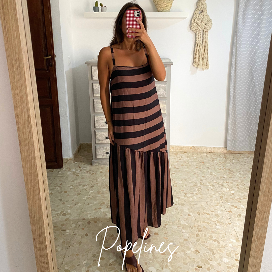 Vestido listas chocolate