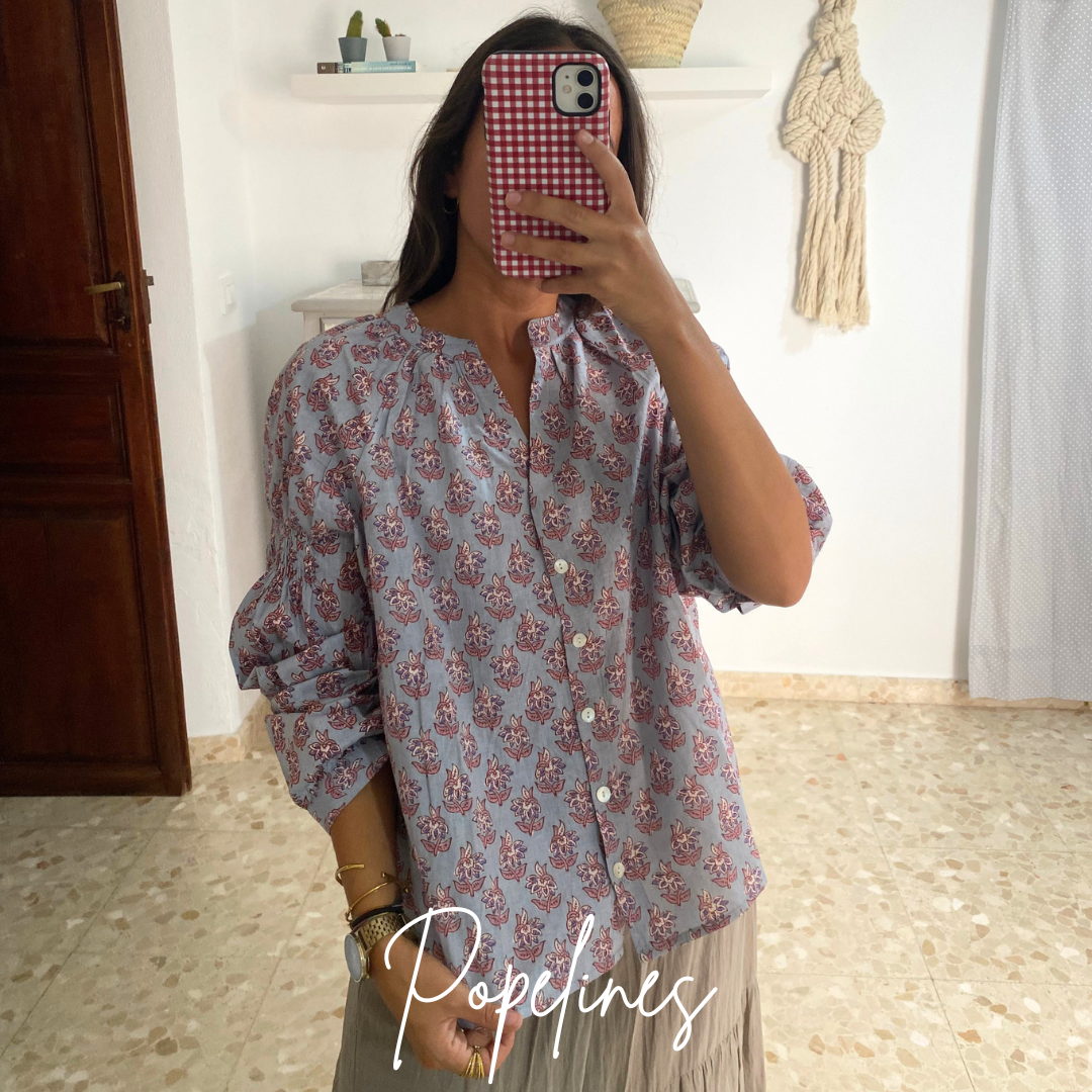 Blusa India celeste