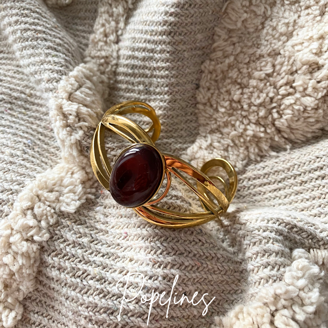 Brazalete piedra chocolate