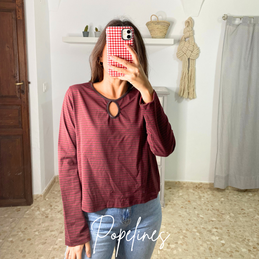 Camiseta listas vino