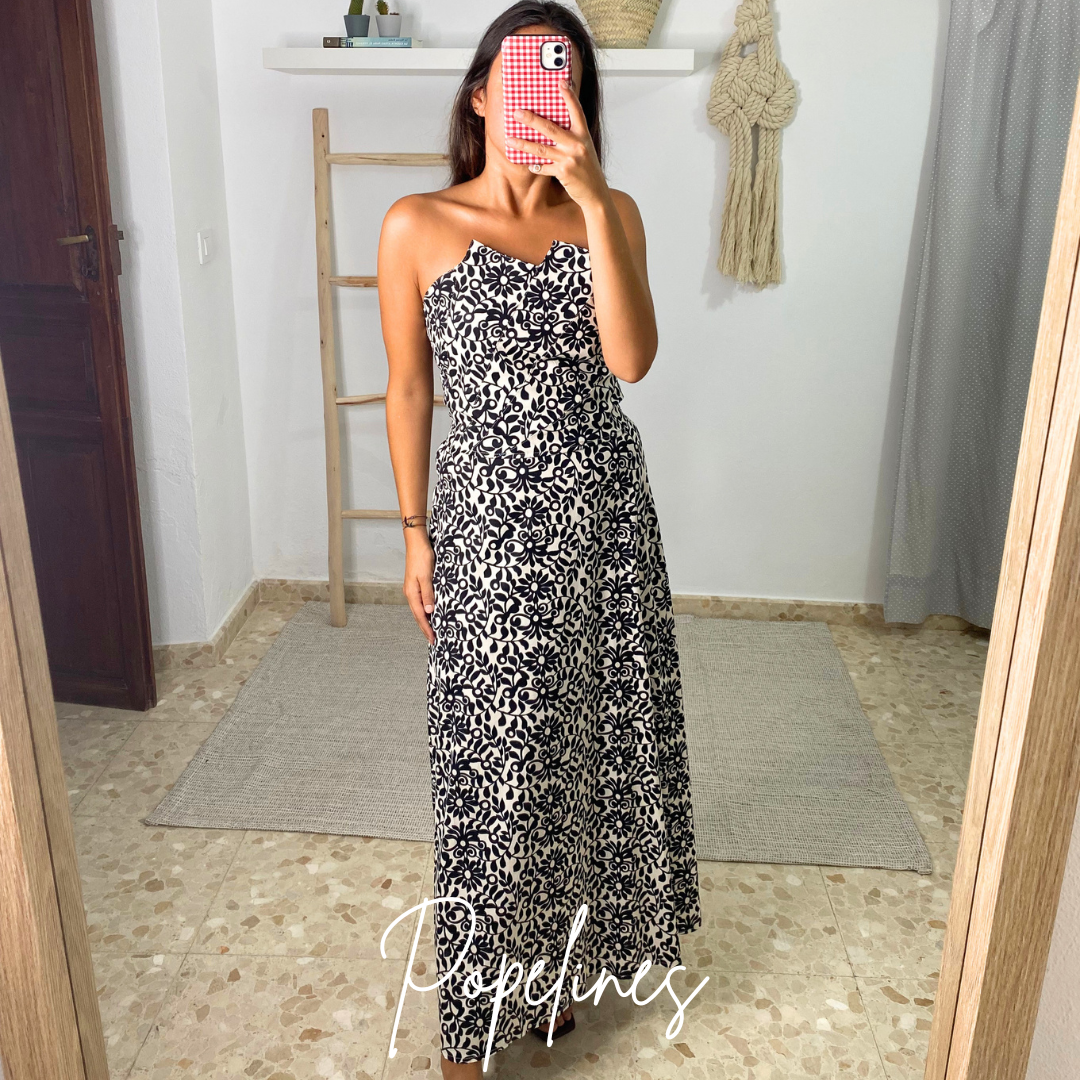 Conjunto Floral negro