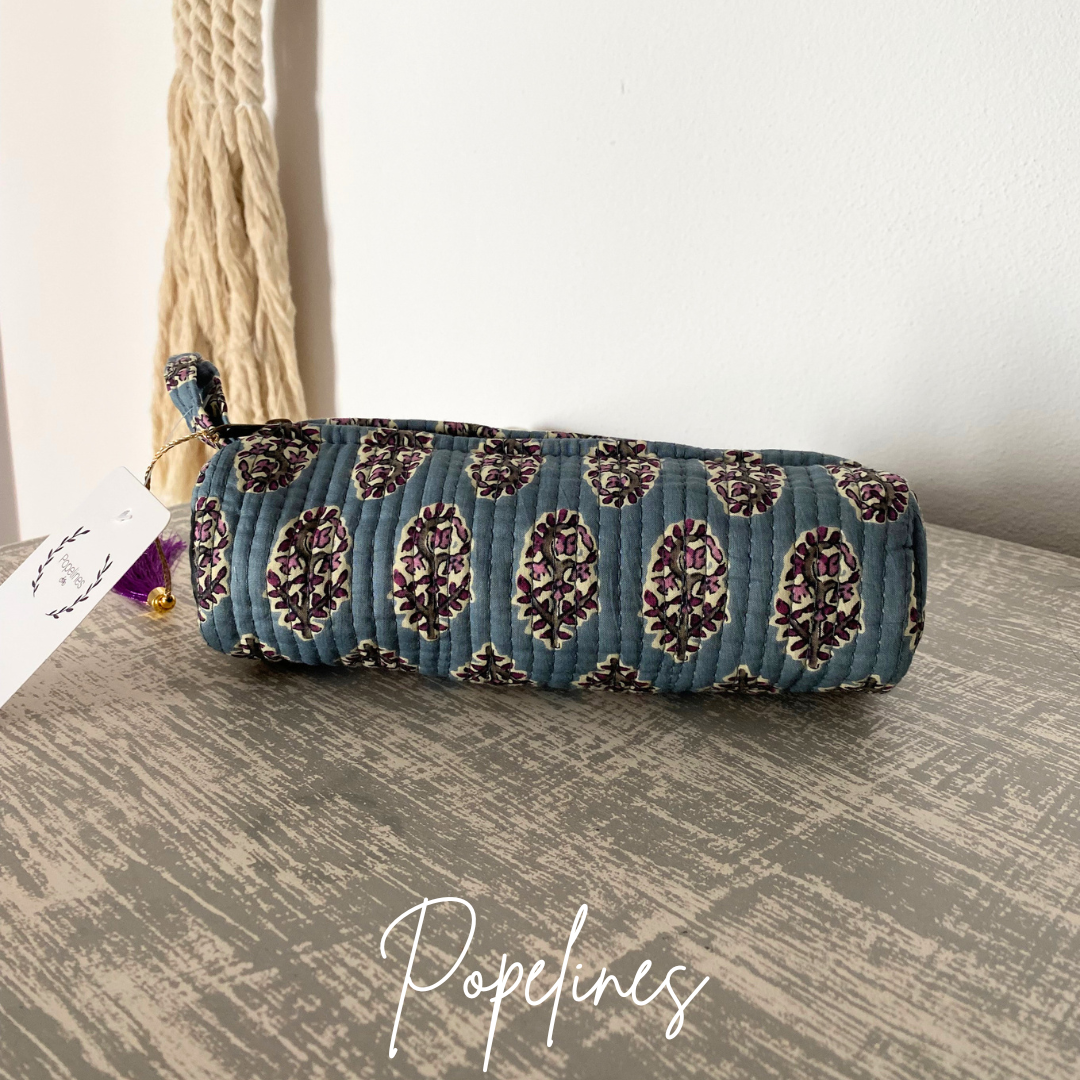 Estuche azul/rosa