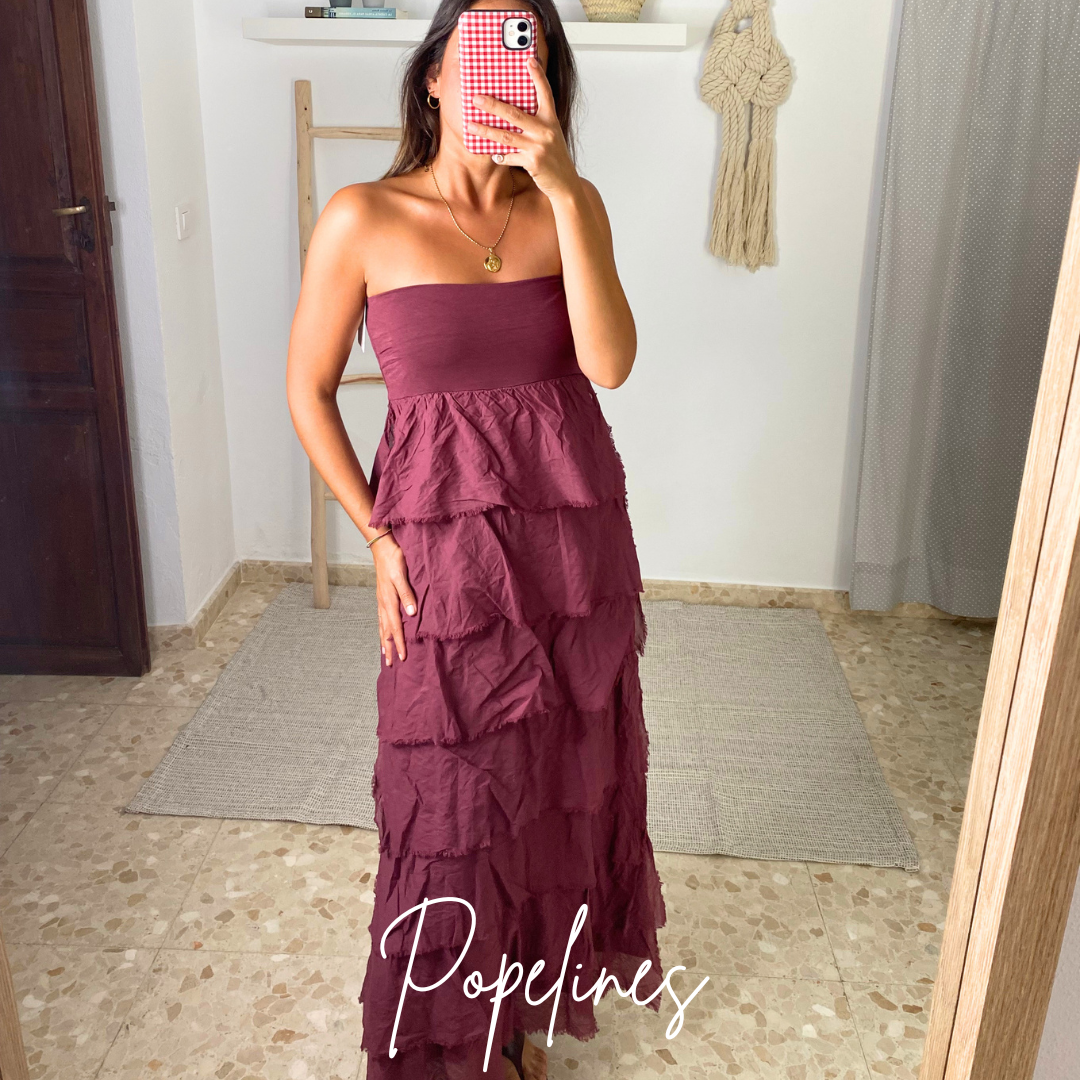 Falda/ vestido kenza berenjena