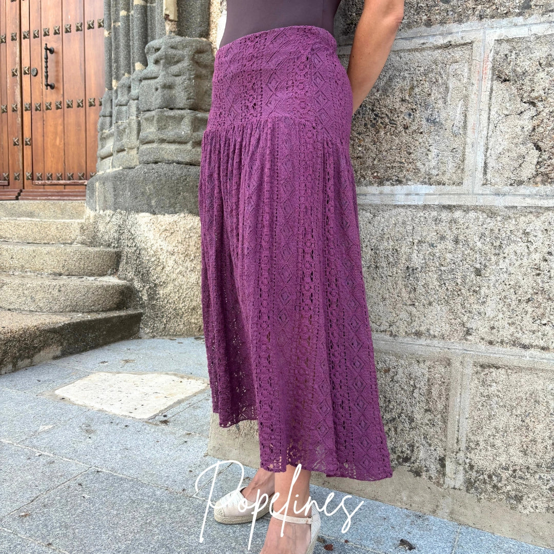 Falda Menorca malva