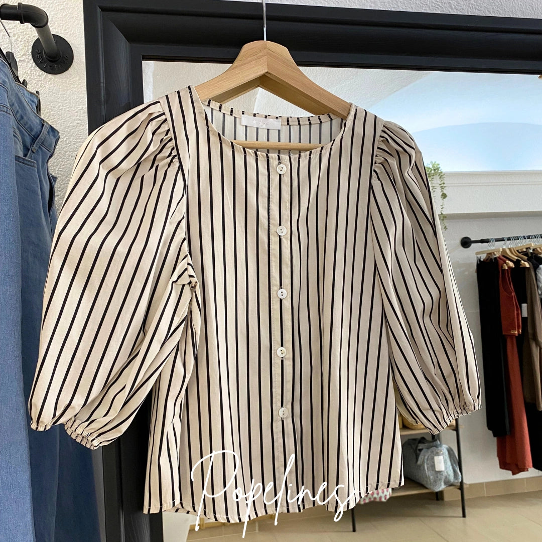 Blusa Iris raya blanca