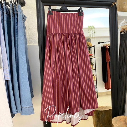 Falda Iris raya naranja