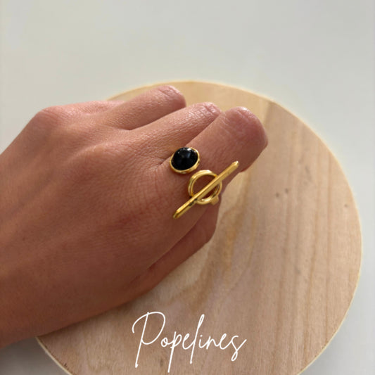 Anillo piedrita y forma