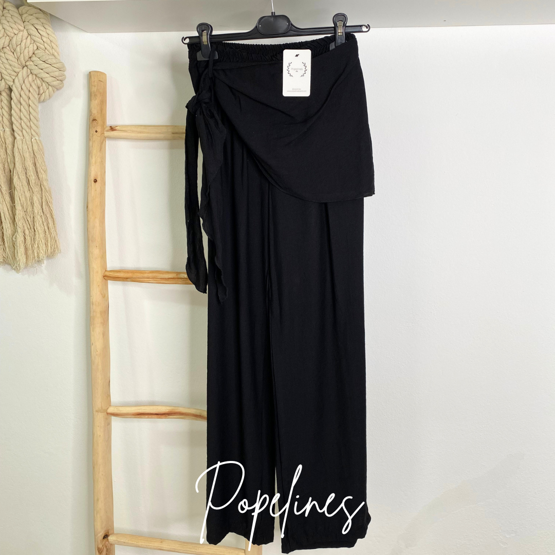 Pantalón pañuelo negro