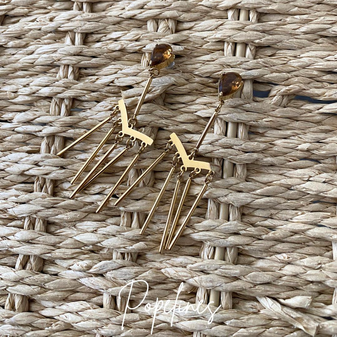 Pendientes Lourdes chocolate