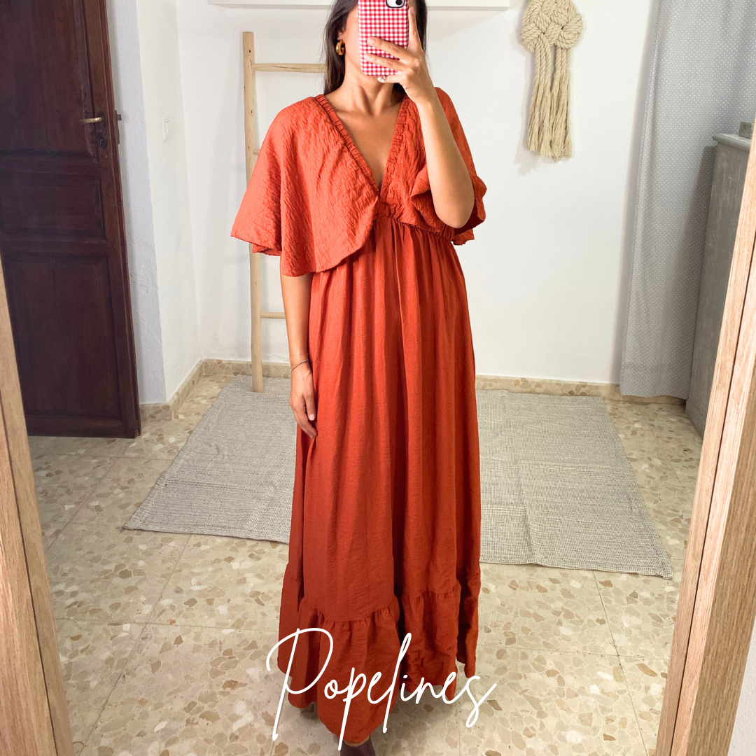 Vestido Sicilia teja