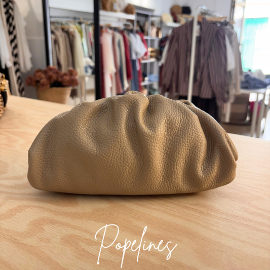 Bolso piel beige