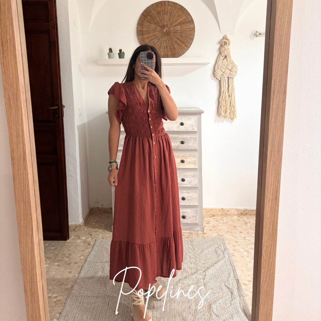 Vestido Kenia teja