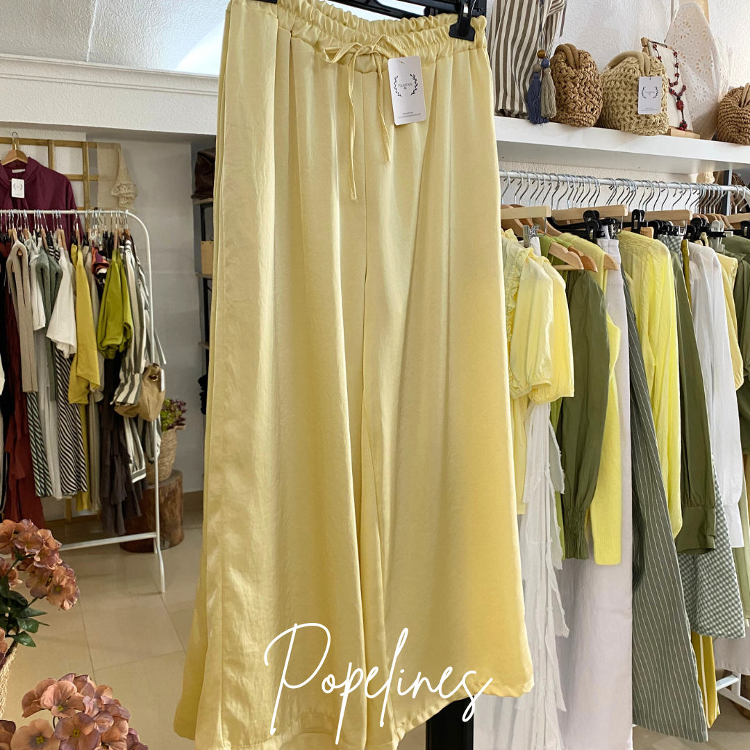 Pantalón ancho amarillo