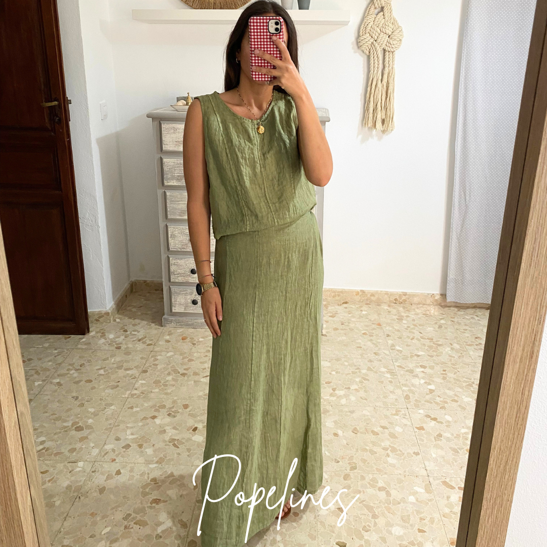 Conjunto lino verde